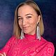 Серьги Сердечки с металлизированной сеточкой. Серьги-пусеты. KRiSTALL Украшения из бисера. Интернет-магазин Ярмарка Мастеров.  Фото №2