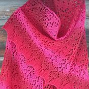 Rose and Chocolate shawl openwork knitting needles