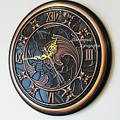 Для дома и интерьера handmade. Livemaster - original item Metal wall clock, polished copper, round. Handmade.
