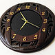 Round wall clock made of wood and glass. Watch. KancyrevDecoration. My Livemaster. Фото №4