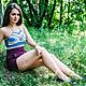 Crocheted crop top blue and white, Tops, Moscow,  Фото №1