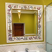 Для дома и интерьера handmade. Livemaster - original item The mirror March Painting pottery Painting ceramic tile. Handmade.