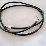 Украшения handmade. Livemaster - original item 3 mm rubber cord with 585 gold. Handmade.