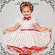 Baby dress 'White red small peas' Art.184, Childrens Dress, Nizhny Novgorod,  Фото №1