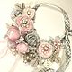 Powder pink or Precious. Necklace, two flower. Jewelry Sets. ms. Decorator. My Livemaster. Фото №5