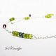 Necklace with chrysolite and tourmaline, and the 'Wonderful moment' in silver, Necklace, Yaroslavl,  Фото №1