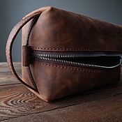 Сумки и аксессуары handmade. Livemaster - original item Hand - made Cosmetic bag made of genuine leather. Handmade.