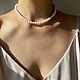 Чокер из жемчуга и серебра. Бусы из жемчуга и серебра. Чокер. 4NADYA Jewelry. Ярмарка Мастеров.  Фото №11