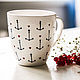 A girlfriend of a sailor. Mug handmade ceramics, Mugs and cups, Zhukovsky,  Фото №1