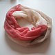 Snudy: Knitted snood 2 turns from kid mohair to beige-milk-coral, Snudy1, Cheboksary,  Фото №1