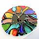Classic watches: glass fusing Stained glass windows. Watch. LiliaGorbach Glass. My Livemaster. Фото №5