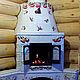 Tiled fireplace 'Snegiri'. Fireplaces. Vesta Ceramica (Vesta-Ceramica). My Livemaster. Фото №6