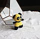 The little Panda in a yellow coat, Stuffed Toys, Gukovo,  Фото №1