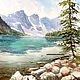 Watercolor painting ' Lake in the mountains. Altay  .', Pictures, Moscow,  Фото №1