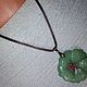 Pendant Flower carved! natural jade!!! Charm. Pendants. Rimliana - the breath of the nature (Rimliana). My Livemaster. Фото №4