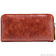 Leather clutch 'Lewis' (red antique). Clutches. Russian leather Guild. My Livemaster. Фото №5