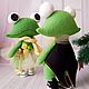 Frogs. A couple of lovers quack. Tilda Toys. pups251281. My Livemaster. Фото №5