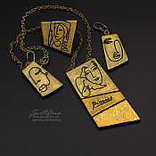 Украшения handmade. Livemaster - original item Picasso jewelry set picasso 2 (683) designer jewelry. Handmade.