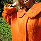 Easy mohair coat 'Orange'. Coats. Lana Kmekich (lanakmekich). My Livemaster. Фото №4