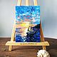 Painting Sailboat, sea, oil painting 20*14 cm. Pictures. Arthelenkey (earthelenkey). My Livemaster. Фото №6