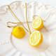 Order 'Sunny lemons ' pendant and earrings. Country Cottage. Livemaster. . Jewelry Sets Фото №3