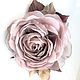 Order FABRIC FLOWERS. Chiffon rose ' Ashes of a rose'. fioridellavita. Livemaster. . Brooches Фото №3
