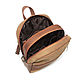  Women's Leather Light Brown Backpack Bag Mod. CP27-452. Backpacks. Natalia Kalinovskaya. My Livemaster. Фото №6