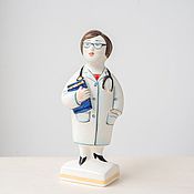 Для дома и интерьера handmade. Livemaster - original item Female Doctor Figurine Porcelain. Handmade.
