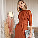Silhouette dress made of Terracotta wool, orange wool dress, Dresses, Novosibirsk,  Фото №1