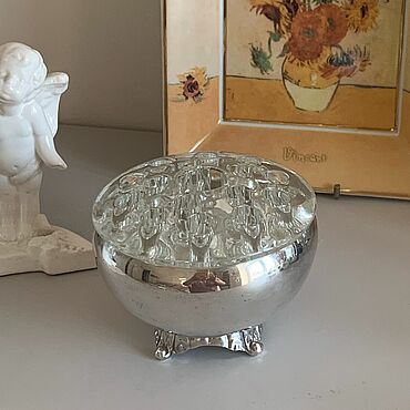 Винтаж ручной работы. Ярмарка Мастеров - ручная работа Винтаж: Роузбол, Rose Bowl Flower Frog  - Oneida Silversmith, Канада. Handmade.