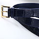 Ремень женский из натуральной кожи крокодила, ширина 3 см IMA3101VC. Ремни. CrocShop товары из экзотической кожи. Ярмарка Мастеров.  Фото №5