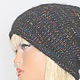 Шапка "MELODY" АНГОРА №7  фиол, черн,террак, перл). Шапки. Ирина(shvilinka.knit). Ярмарка Мастеров.  Фото №8