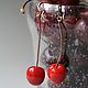 Серьги Вишни. Стекло, медь. Серьги классические. Like`A Glass. Ярмарка Мастеров.  Фото №6