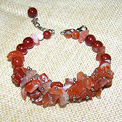 Bracelet tourmaline stones and good luck bead 