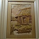 Заказать Банька у пруда. Евгений Васильев Мастерская ВАСИЛЁК Ручная резьба по дереву.. Ярмарка Мастеров. . Картины Фото №3