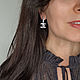 Серьги в стиле Chanel с цирконами (2 цвета). Серьги классические. Amore Vita (стильный образ). Ярмарка Мастеров.  Фото №8
