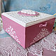 Casket for jewelry "Pink Tenderness". Box. Decoupage - decor. My Livemaster. Фото №5