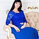 Заказать Plus size! Роскошное длинное платье с кружевом и шифоновой юбкой. Melange Colleсtion (Дарья). Ярмарка Мастеров. . Платья Фото №3