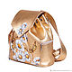 Womens leather backpack 'Daisies Golden'. Backpacks. Pelle Volare. Online shopping on My Livemaster.  Фото №2