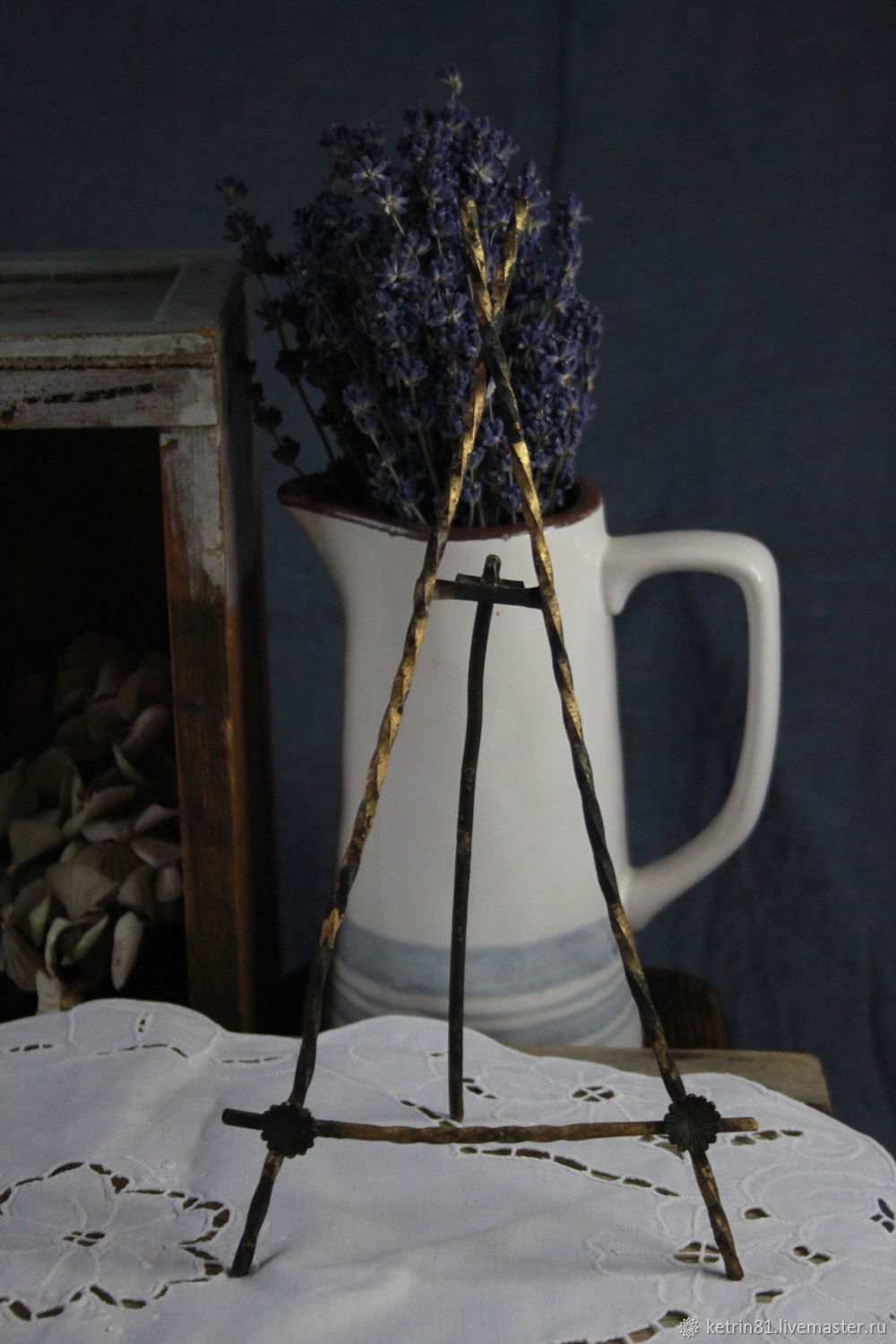 Винтаж: Антикварная латунная подставка для картины Раскопки Кёнигсберг ...