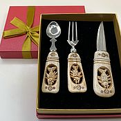 Jewelry jewelry. Set with natural heliotis. Silver plated