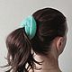 Order Scrunch elastic band-knitted elastic band for hair (voluminous) ' mint'. Orlova A. Livemaster. . Scrunchy Фото №3