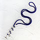 Lariat beaded 'Royal blue' tie belt. Lariats. PatinaBeadJewellery. My Livemaster. Фото №5