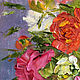  Oil painting of Roses in a transparent vase. Pictures. Zabaikalie. My Livemaster. Фото №5