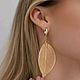 Заказать Серьги из настоящих гальванизированных листьев. Sunberry-accessories. Ярмарка Мастеров. . Серьги классические Фото №3