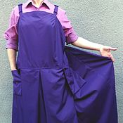 Для дома и интерьера handmade. Livemaster - original item Apron female to order. Long apron with pockets. Handmade.