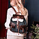 Women's Arlette backpack made of leather and wool. Backpacks. CRAZY RHYTHM bags (TP handmade). My Livemaster. Фото №6