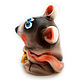 Order Ceramic figurine ' Rat with cheese'. aboka. Livemaster. . Figurine Фото №3