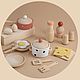 Игрушечная посуда деревянная для детской кухни. Игровые наборы. Виктория И. (kookoonek). Интернет-магазин Ярмарка Мастеров.  Фото №2