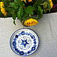 Dish pottery 'Blue flower', Spain, Vintage plates, Arnhem,  Фото №1